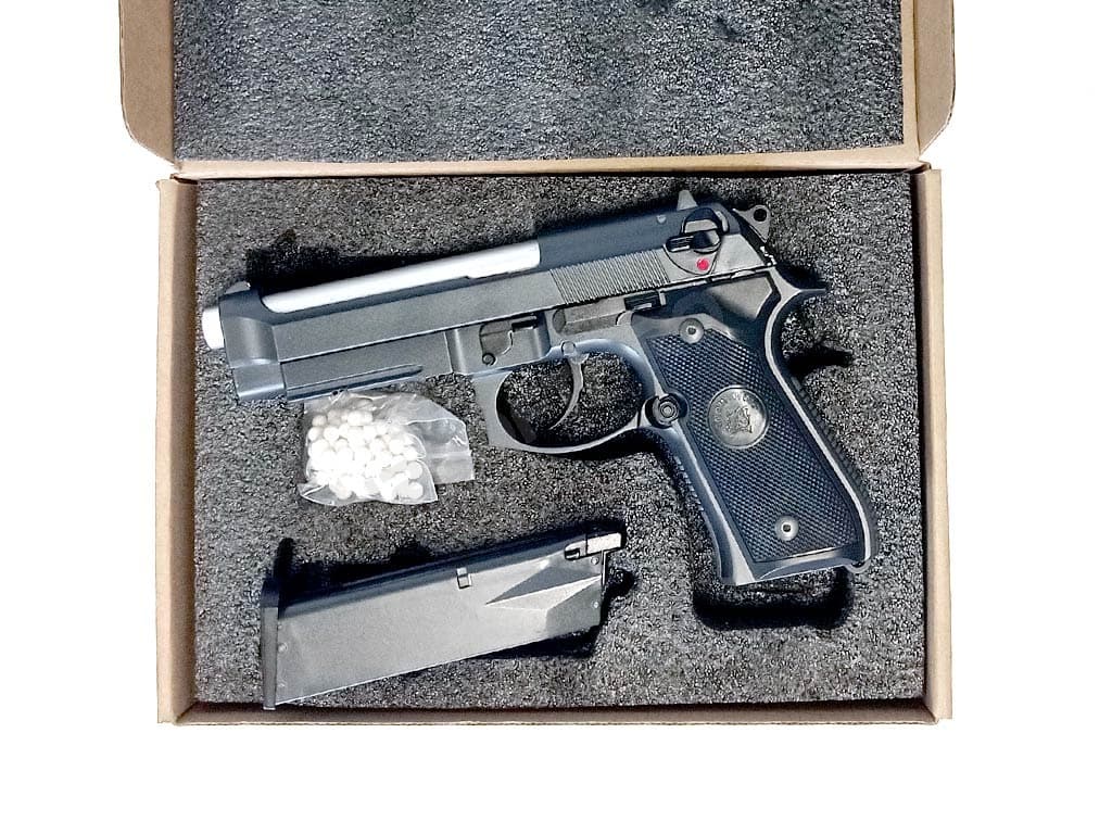 Airsoft pisztoly M9A1, gáz visszahúzós (GBB) - Fekete - UNFUNCTIONAL - Image 1