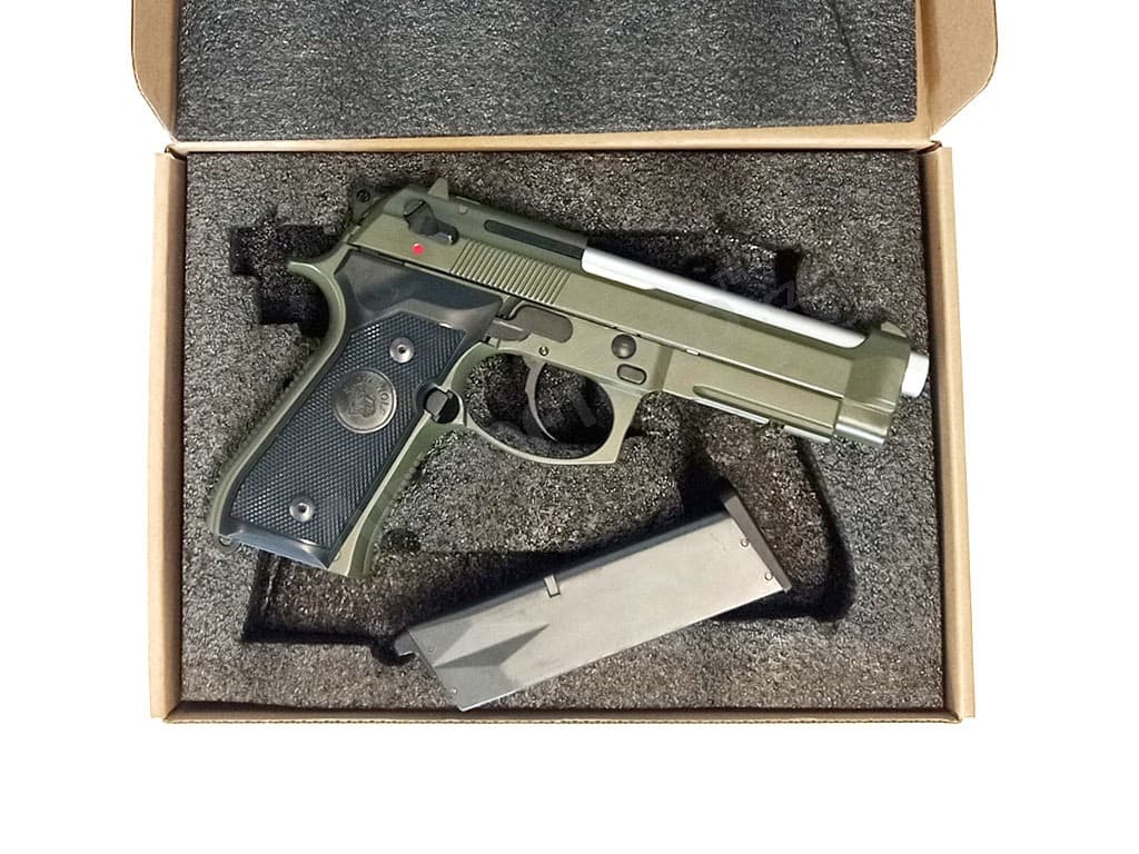 Airsoft pisztoly M9A1, gáz visszahúzós (GBB) - OD - NEM FUNKCIÓS - Thumbnail 3