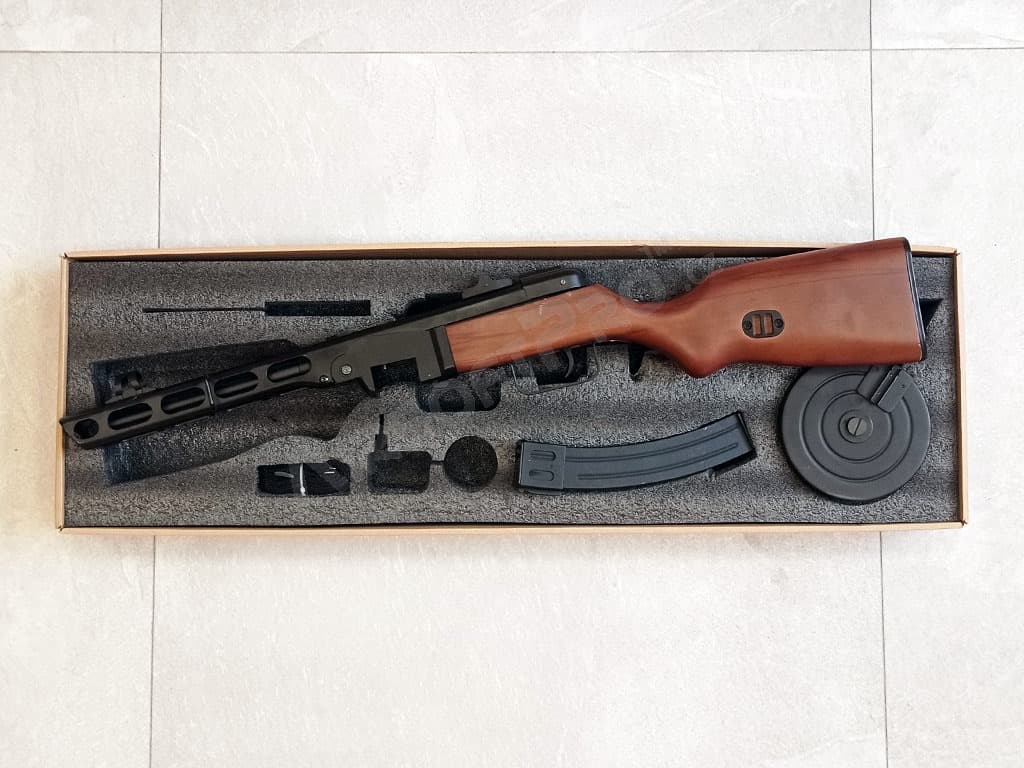 PPSh-41 EBB, teljes fém, valódi fa (SW-09A), 2x magazin - VISSZAVISSZÁLLÍTOTT - Thumbnail 3