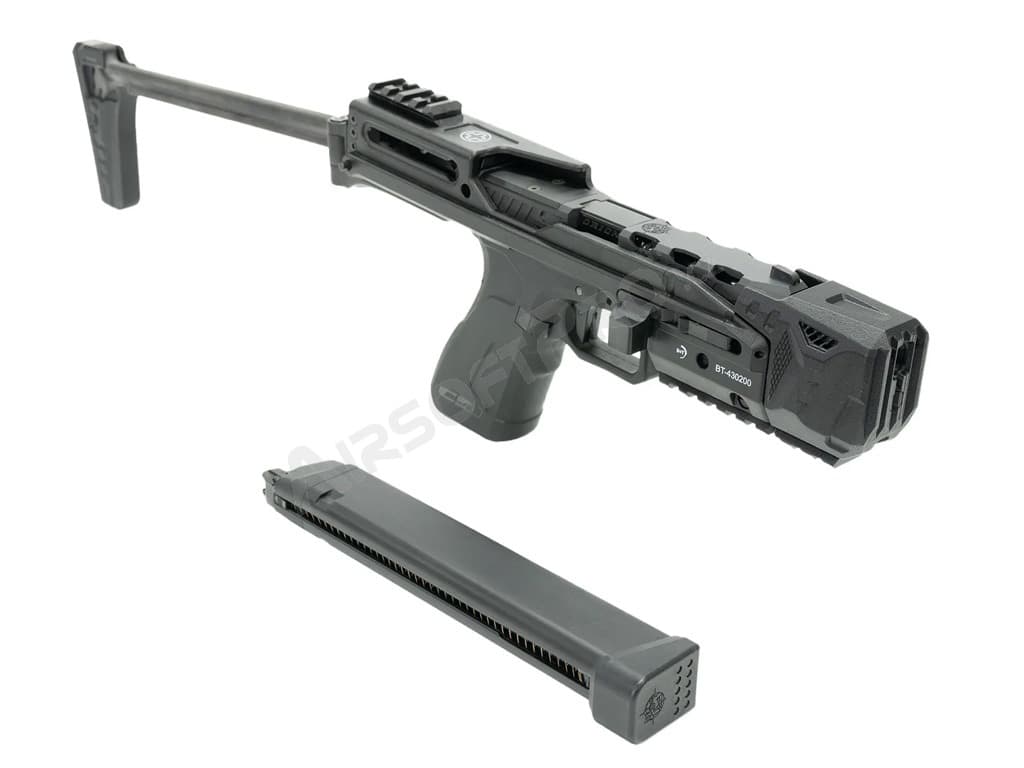 Drumfire GBB airsoft pisztoly összecsukható szárral és torkolati villanófény-nyomjelző hatással - Thumbnail 3