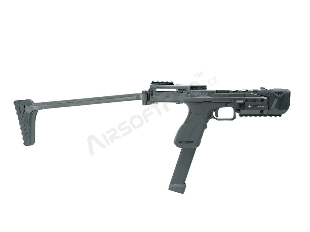 Drumfire GBB airsoft pisztoly összecsukható szárral és torkolati villanófény-nyomjelző hatással - Thumbnail 6