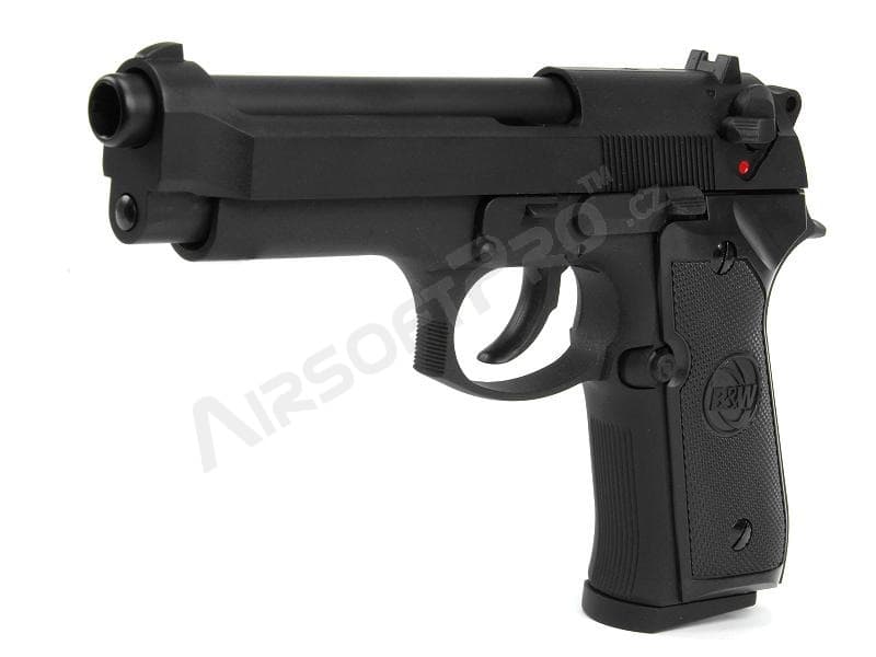 Airsoft pisztoly Elite M92 GBB, teljes fém, szállítási tokkal + 500BBs + zsír - Fekete - Thumbnail 6