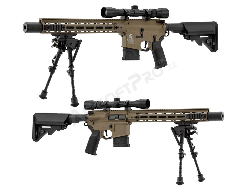 Airsoft puska LT-32 DMR (Gen.2) + távcső + bipod + 2x mag - TAN - VISSZAJUTOTT - Thumbnail 6